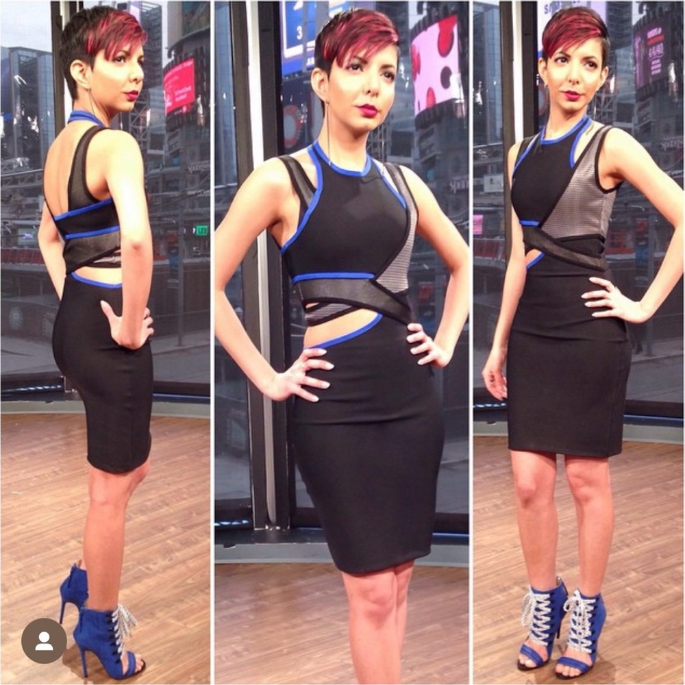 Alexander Wang x HM scuba bodycon dress with cutouts